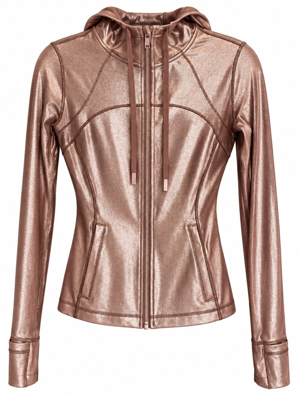 LULULEMON Define Hooded Jacket - Metallic Rose Gold - Sz 4